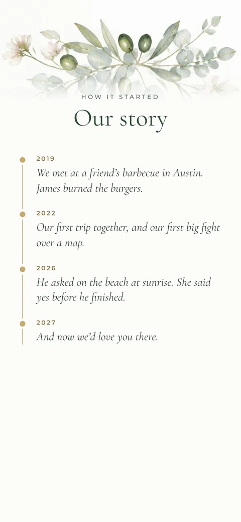 Your story: A few photos and words, in your own voice.