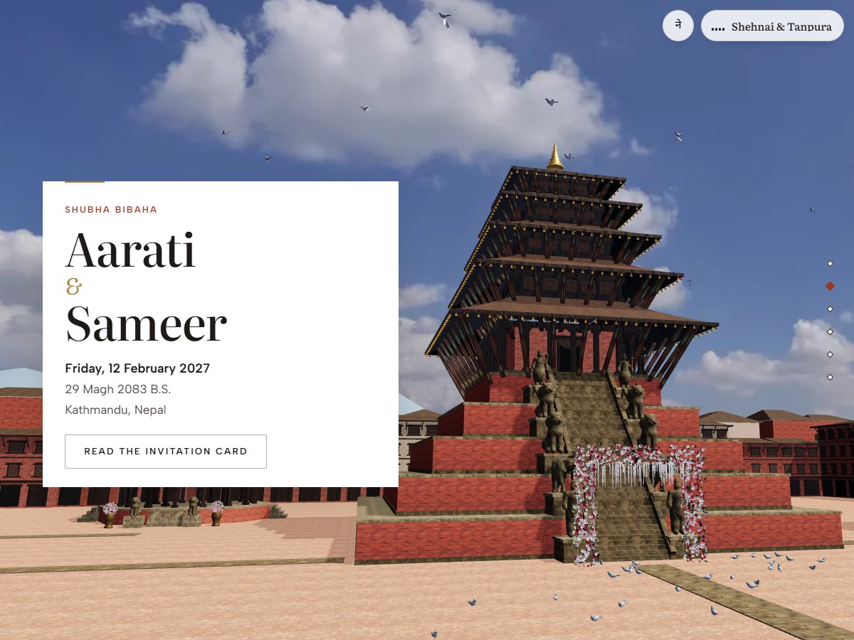 Durbar theme: the Nyatapola temple of Bhaktapur in 3D